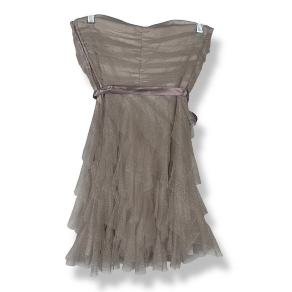 Y2K 2000s Teeze Me Strapless Glitter Tulle Party Dress Juniors Size 3 Fairy Club - Picture 3 of 8
